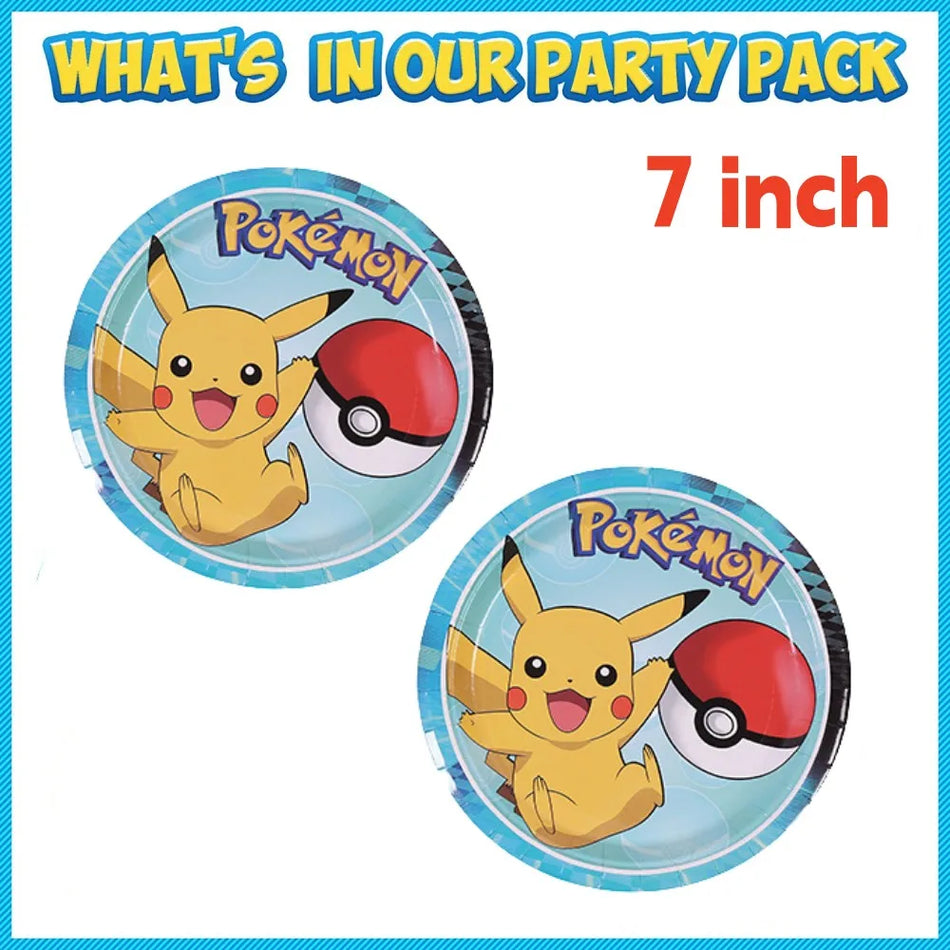 Pokemon Pikachu Birthday Party Supplies Set-85pcs in Cyprus