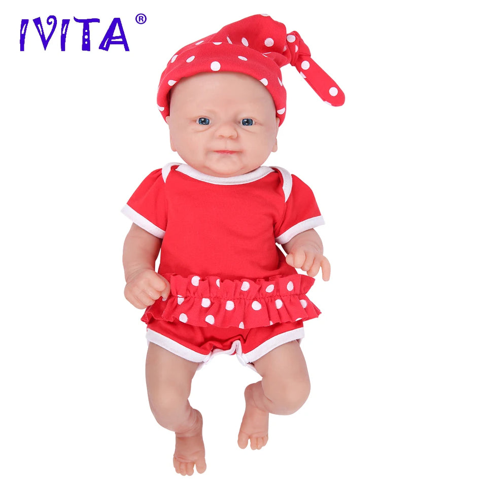 IVITA WG1512 14inch Realistic Silicone Bebe Reborn Doll "Coco" Girl Baby Toy - Cyprus