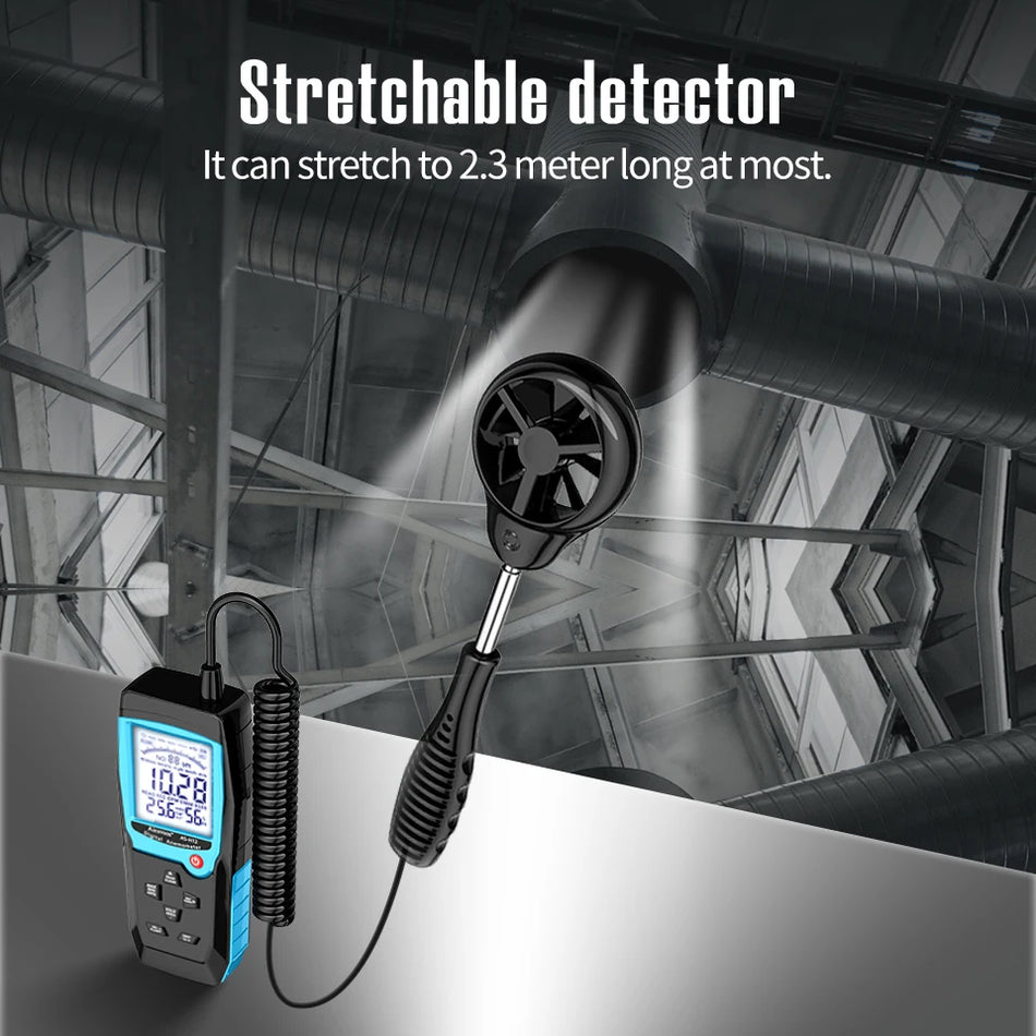 Aicevoos Handheld Digital Anemometer mit Temperatur- und Feuchtigkeitsmessung