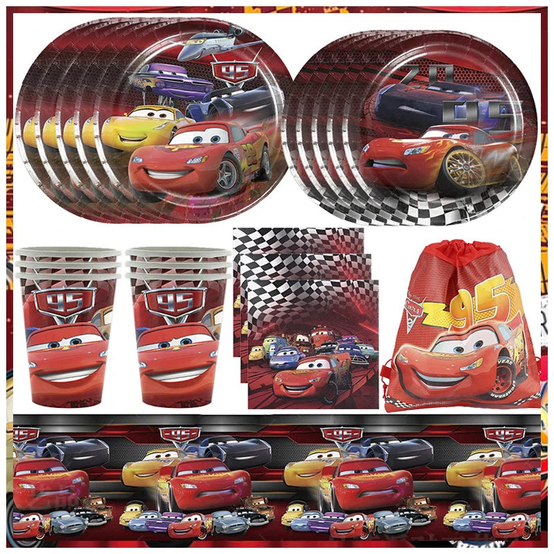 Disney Cars Birthday Party Decoration Set - Lightning McQueen Theme