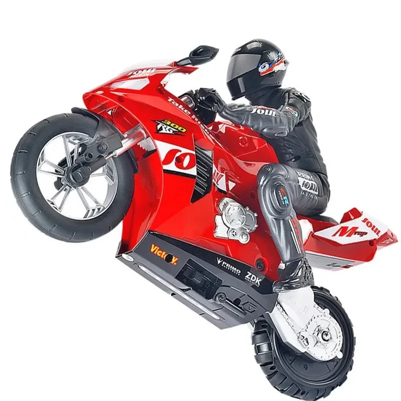 JIKEFUN 1/6 RC Motorcycle - Self-Stabilising Stunt Drifter for Kids