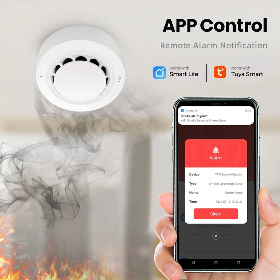 Cyprus Smart WiFi Photoelectric Smoke Detector Alarm