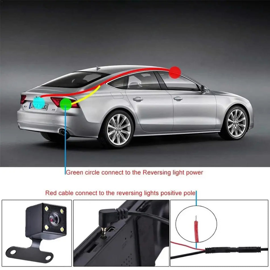 4 PIN HD CAR задний вид камера обратно 4LED VIDEGENACAMER