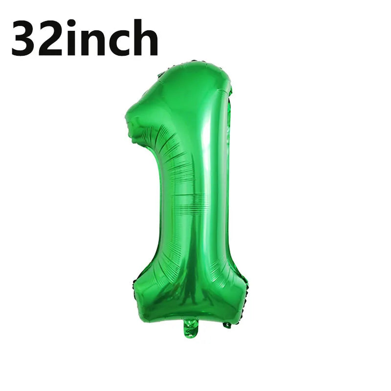 🔵 Football Soccer Party Balloon Decor Set - Green Number 32Inch - Cyprus
