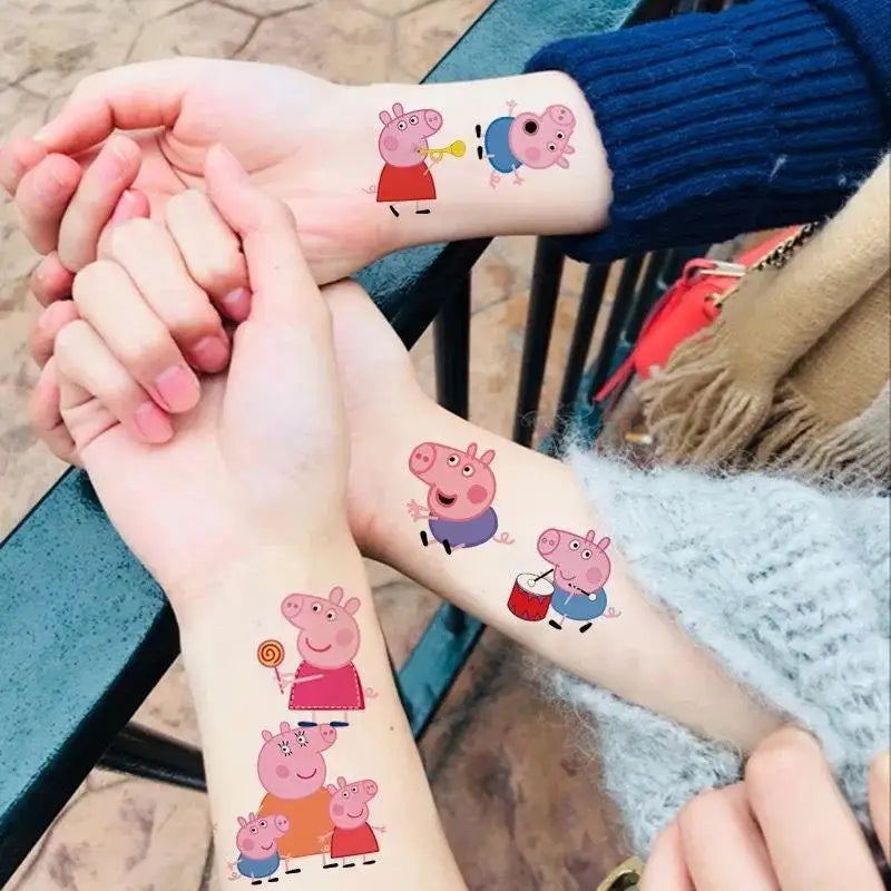🔵 Peppa Pig Tattoo Stickers Children's Birthday Party Decor 🐷🎉 - Cyprus