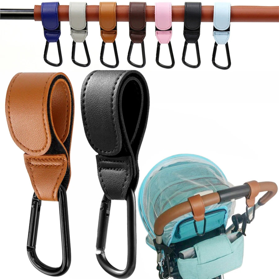 PU Leather Baby Stroller Hook - Versatile Cart Organizer - Cyprus