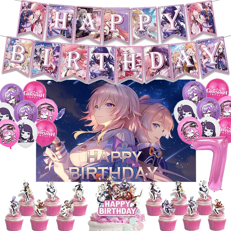 Genshin Impact Birthday Party Balloon Decoration Set - Κύπρος