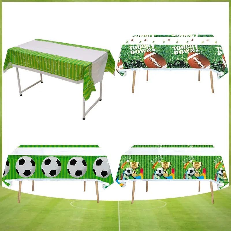 Football Soccer Theme Birthday Party Tablecloth 108x180cm PE Boys Favorite Party Supplies - Cyprus