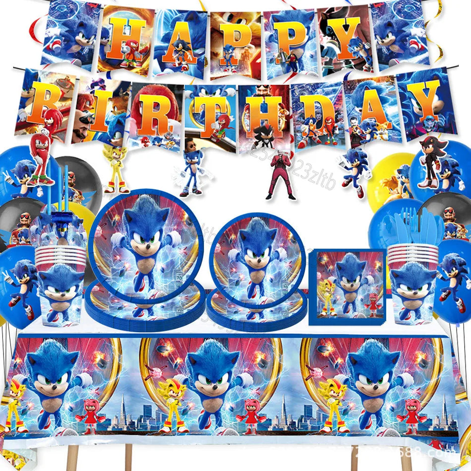 Sonic Theme Party Tableware Set - Cyprus