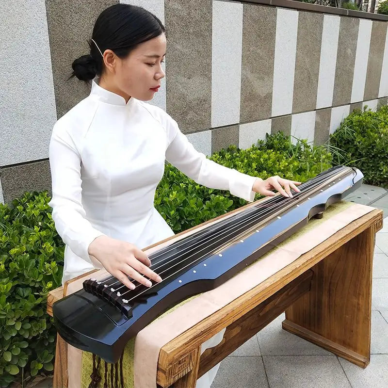 Fuxi Guqin 7 Strings 123cm Paulownia Wood Çin Guqin El yapımı yeni başlayanlar zither