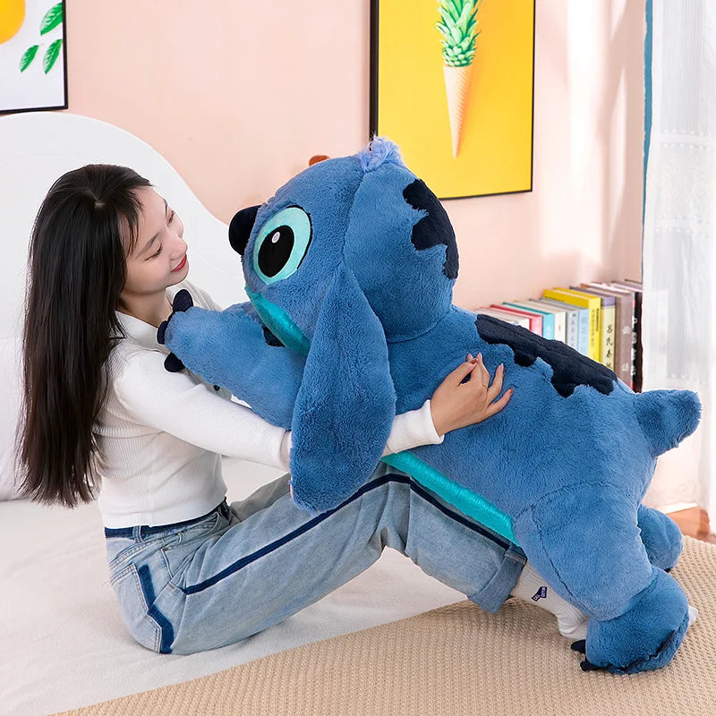 Щенок Stitch Кукла синий Stitch Плюшевая длинная подушка