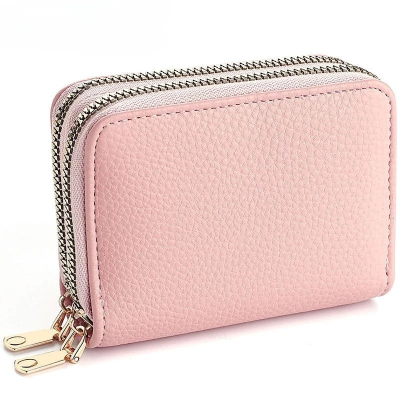 Women's Stylish Double Zipper Wallet with Large Capacity Coin Purse