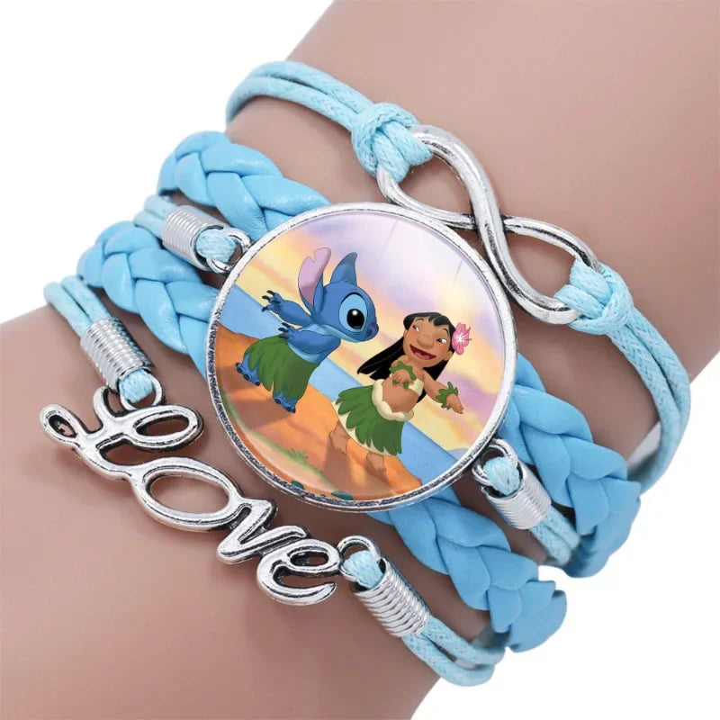 Disney Lilo & Stitch Cartoon Time Gem Leather Bracelet - Cyprus