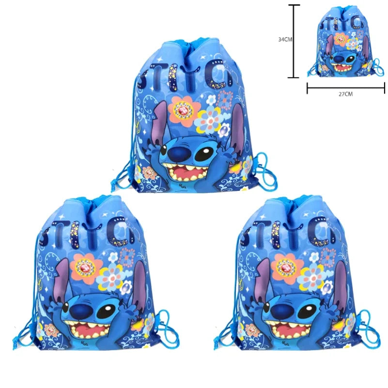 Stitch Theme Backpack & Drawstring Bag Set - Perfect for Kids' Birthday Parties! - Cyprus