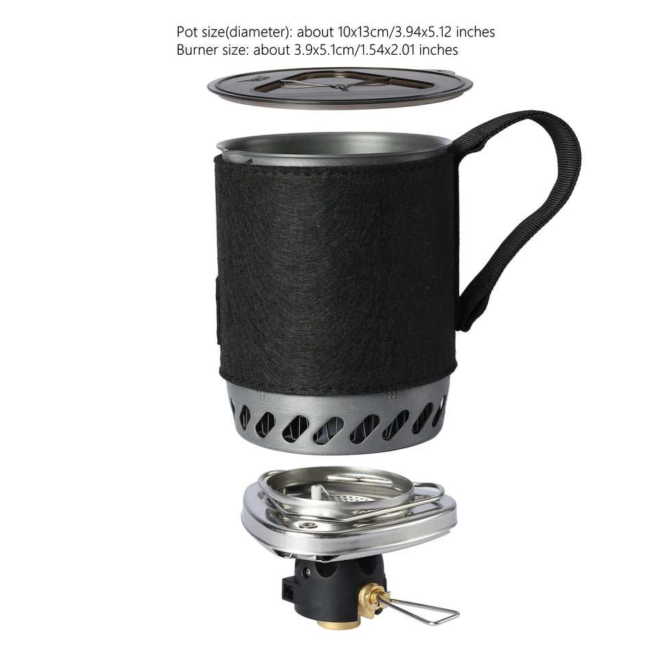 BRS-61 Jet Boil Camping Stove with Heat Exchanger and Quick Burn System