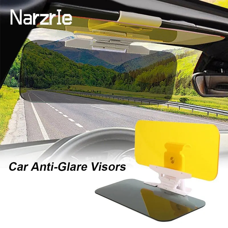 Car Sun Visor HD Anti Sunlight Dazzling Goggle Day Night Vision Driving Mirror UV Fold Flip Down Clear View Interior Mirrors