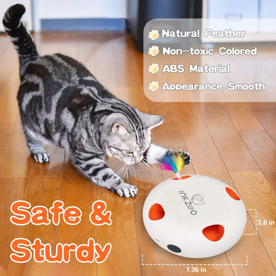 Perkeo Cat Toys, interaktive Katzenspielzeug für Innenkatzen, Smart Interactive Kitten Toy, automatische 7 Löcher Mäuse Whack-a-Mole