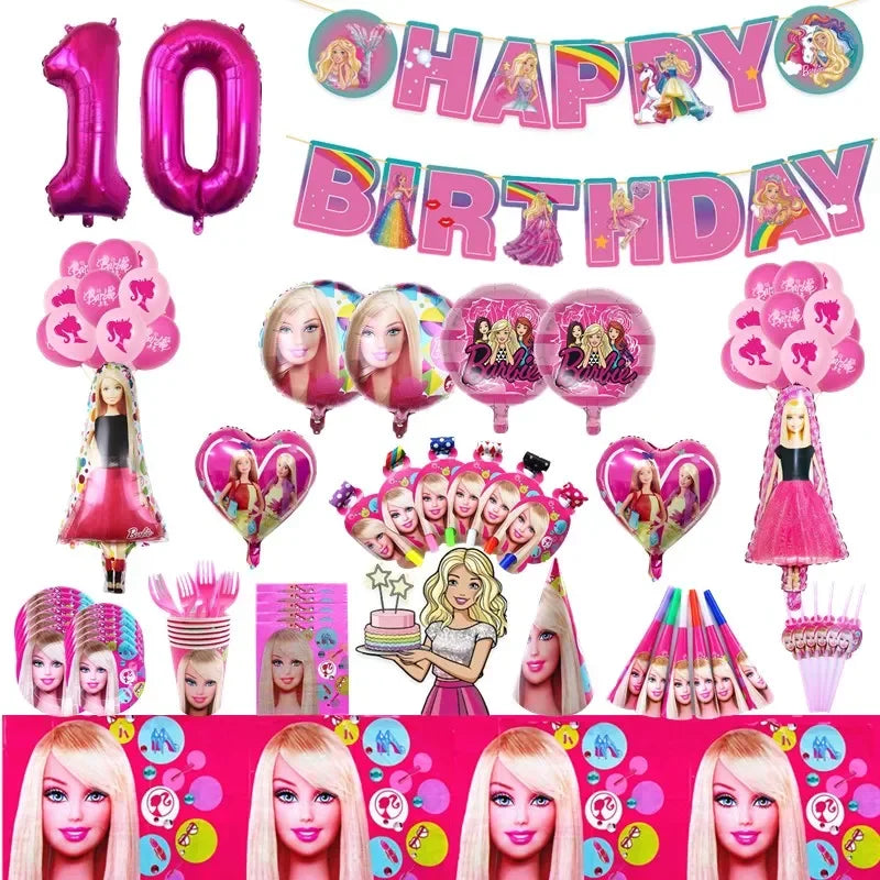 🔵 BARBIE DOLL AFTICATH PARTY PARTY SET - Κύπρος