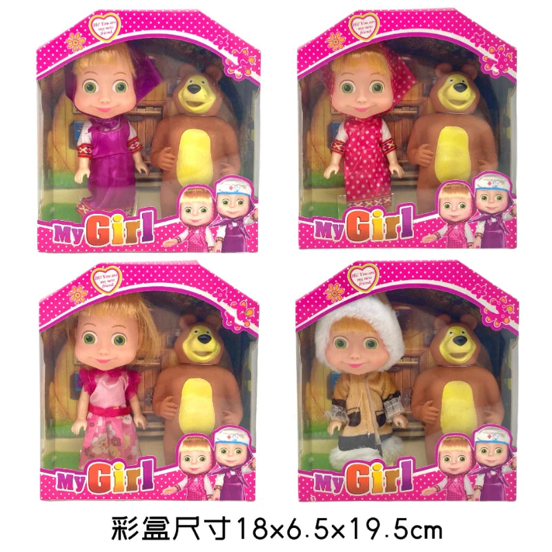 🔵 Miniso Masha и Bear Animated Doll Toy Commor