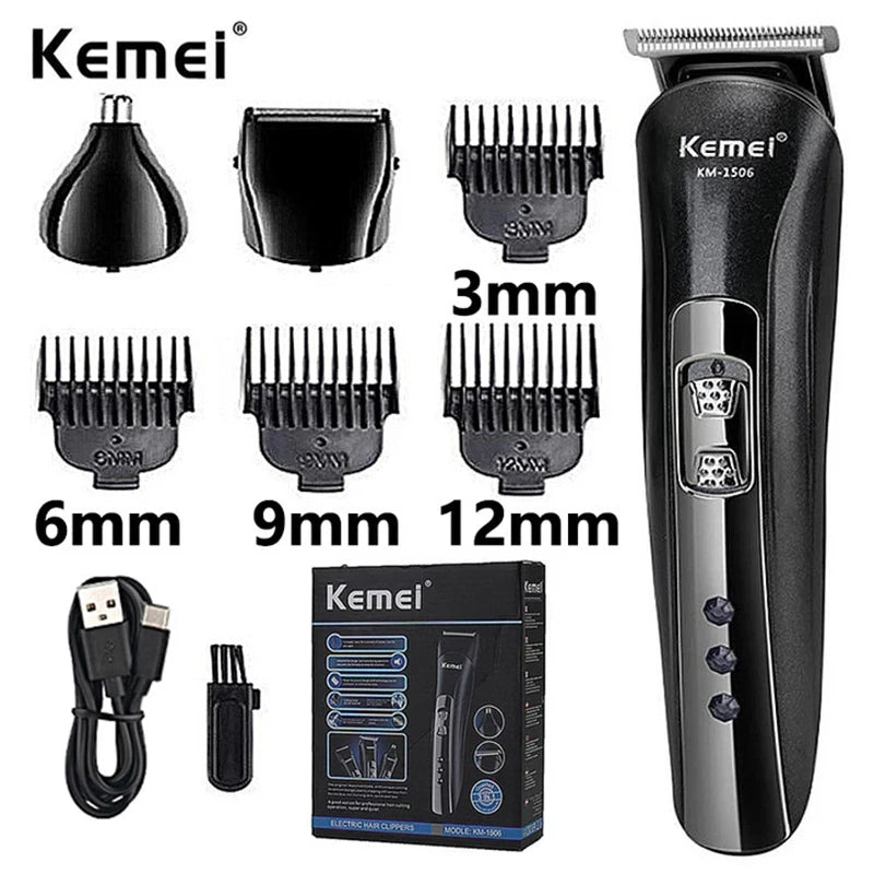 Kemei KM-1506 3-in-1 Electric Shaver & Hair Trimmer - Cyprus