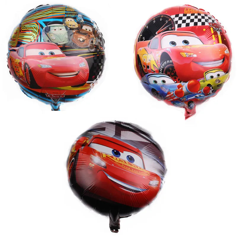 🔵 Disney Car McQueen Alüminyum Film Balonları Çocuk Doğum Günü Partisi için Set - Kıbrıs