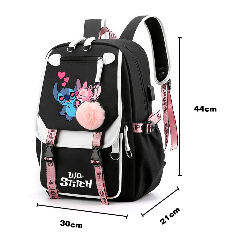 3Pcs Lilo Stitch Backpack Cartoon Sport Rucksack Set for Girls - Cyprus