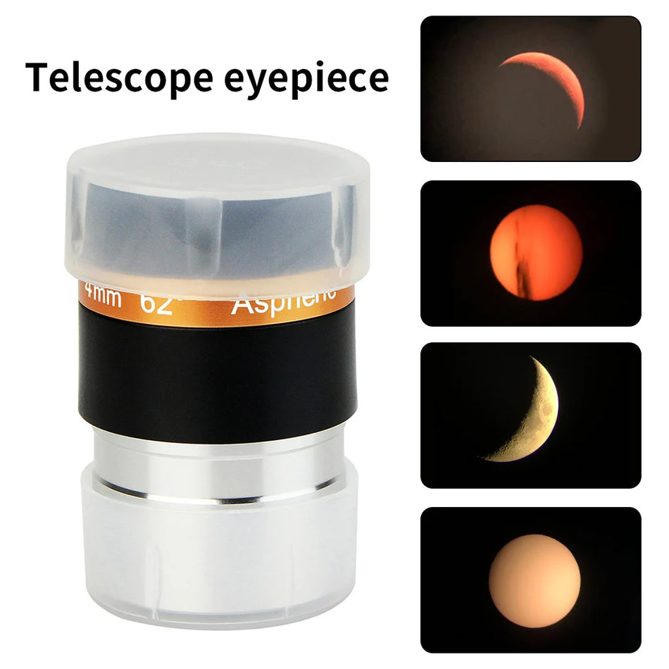 1 PC Astronomisches Teleskop -Okular 1 25 -Zoll 62 Grad Weitwinkeliktionsplanetary Eye Objektiv 4 mm 10 mm 23 mm