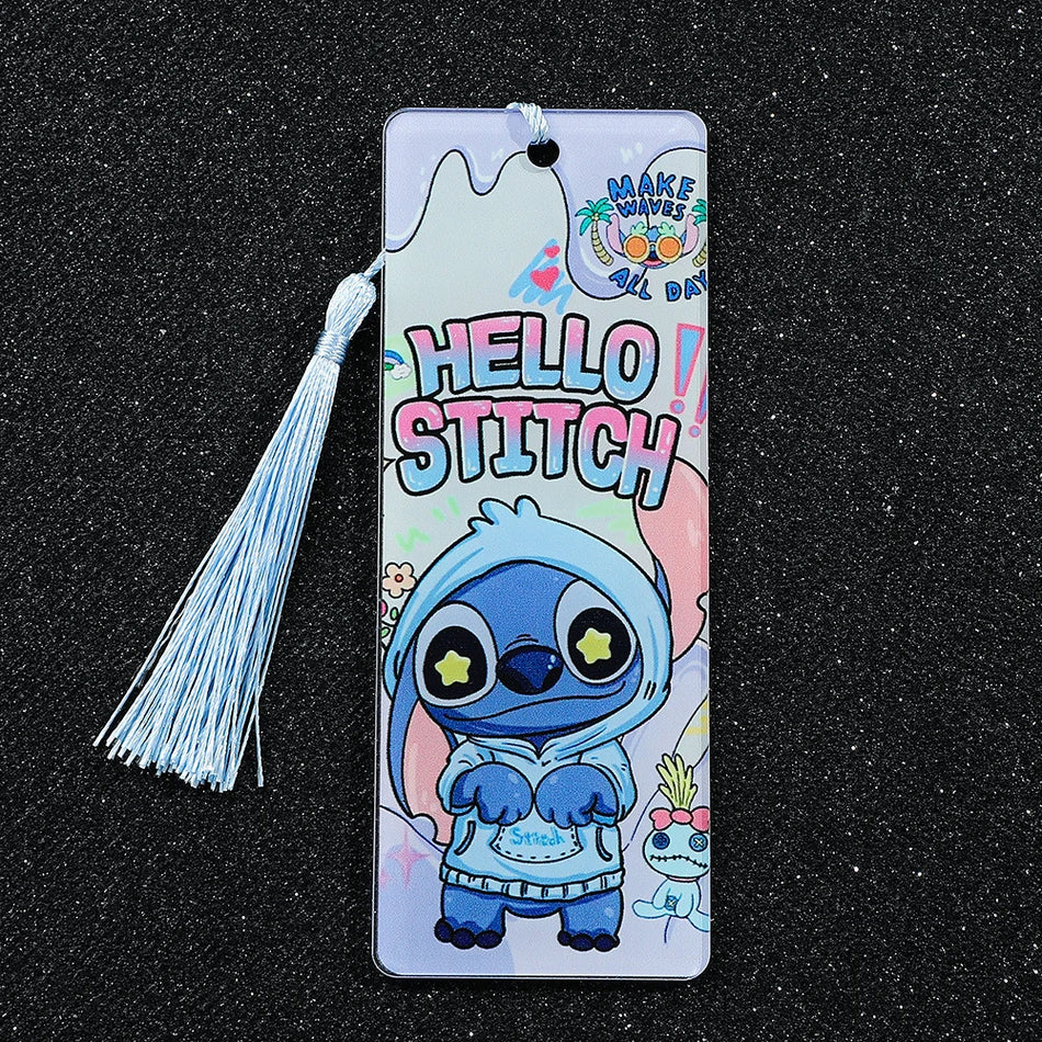 Miniso niedliche Stich -Stitch -Acryl -Lesezeichen - Zypern