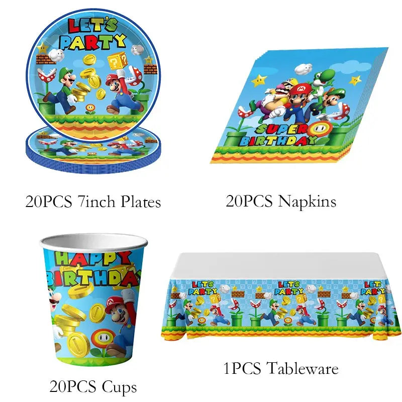 Super Mario Bros Birthday Party Decoration Kit - Cyprus
