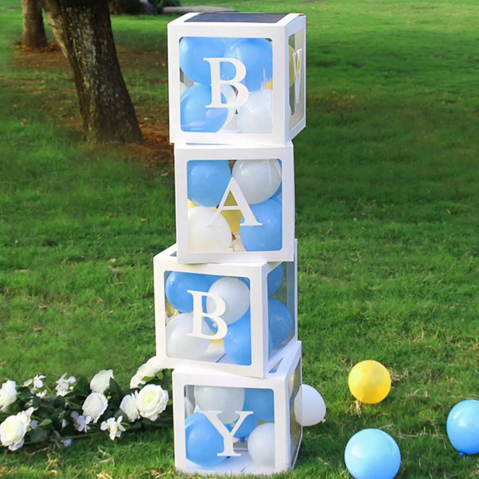 Huiran Transparent Alphabet Balloon Box for 1st Birthday Party Decorations - Cyprus