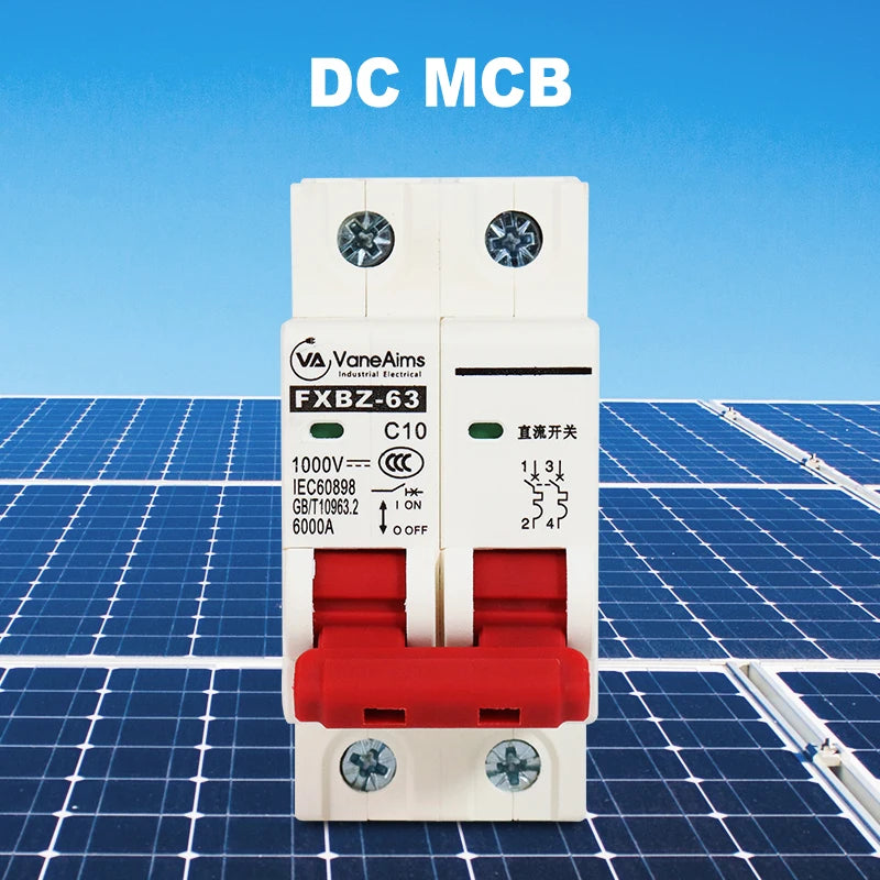 VANEAIMS 2P DC 1000V Solar Circuit Breaker για φωτοβολταϊκά συστήματα