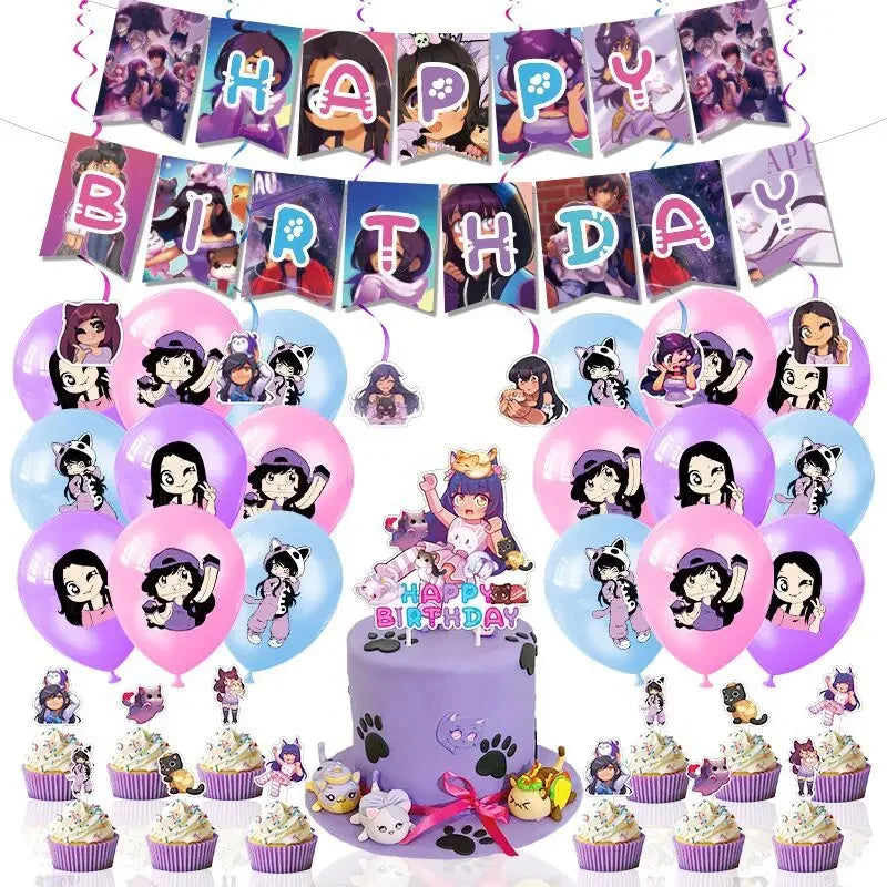 Aphmau Plushies Birthday Party Decoration Set - Cyprus