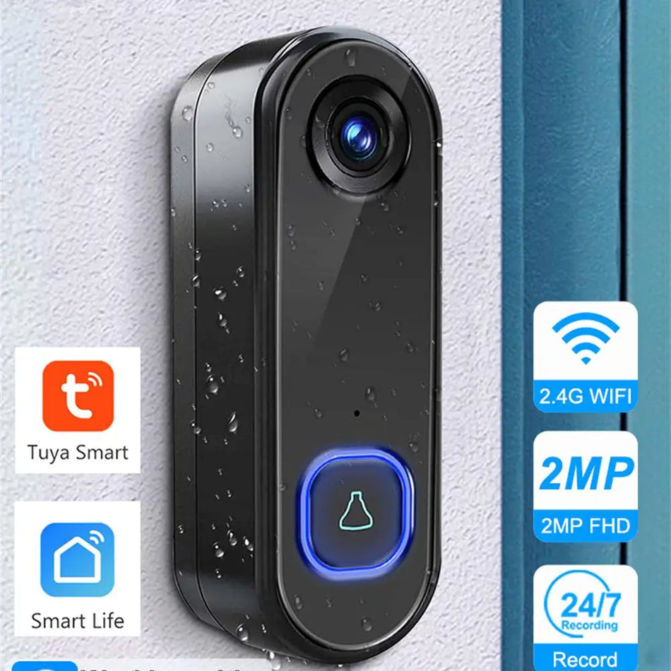 Visual WiFi Smart Home Video Doorbell Outdoor Wireless Doorbell US EU UK IP66 Waterproof Low-power Monitoring Intercom Doorbell