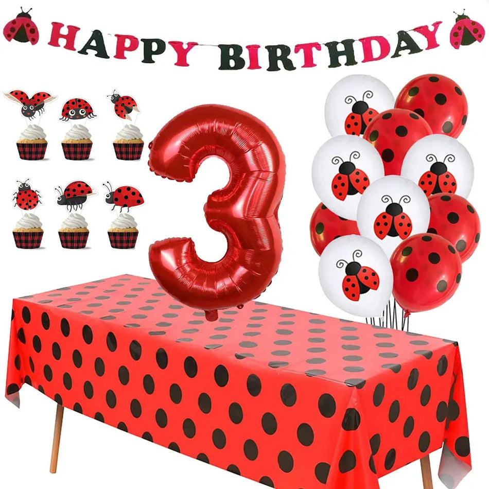 🔵 Ladybug Theme DIY Party Decoration Kit - Cyprus