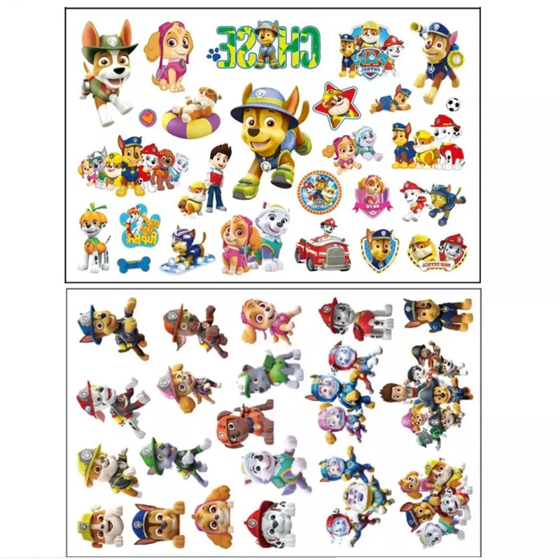 Paw Patrol Waterproof Tattoo Stickers - Ideal for Birthday Parties - Cyprus