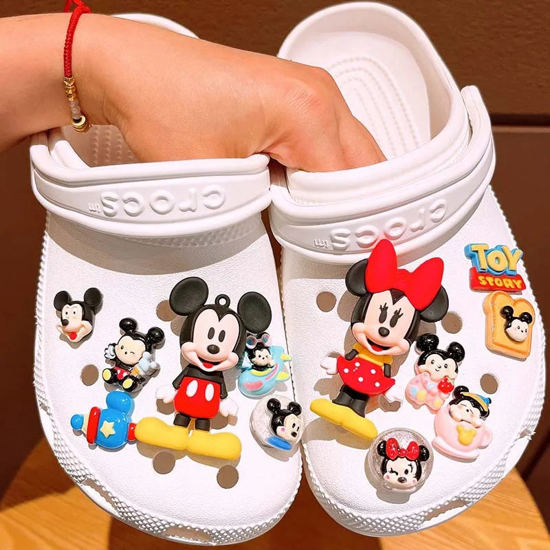 MINISO Cartoon Shoe Buckles - Mickey, Minnie & Donald Duck Charms