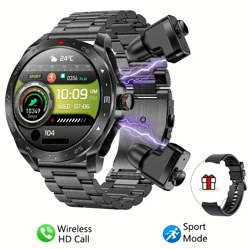 GEJIAN 2024 Smart Watch with TWS 2 in 1 Bluetooth Earphones and HIFI 9 InterCyprus