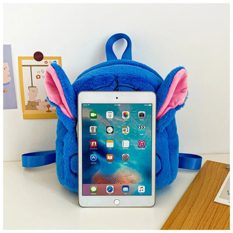 Kawaii Stitch Plush Backpack - Large Capacity Cartoon Schoolbag for Kids - Cyprus