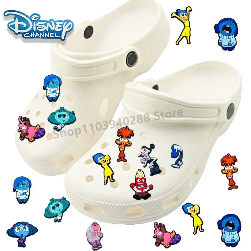 Disney Inside Out 2 accessoires de boucle de chaussures en PVC - Joie, tristesse, colère, dégoût, peur