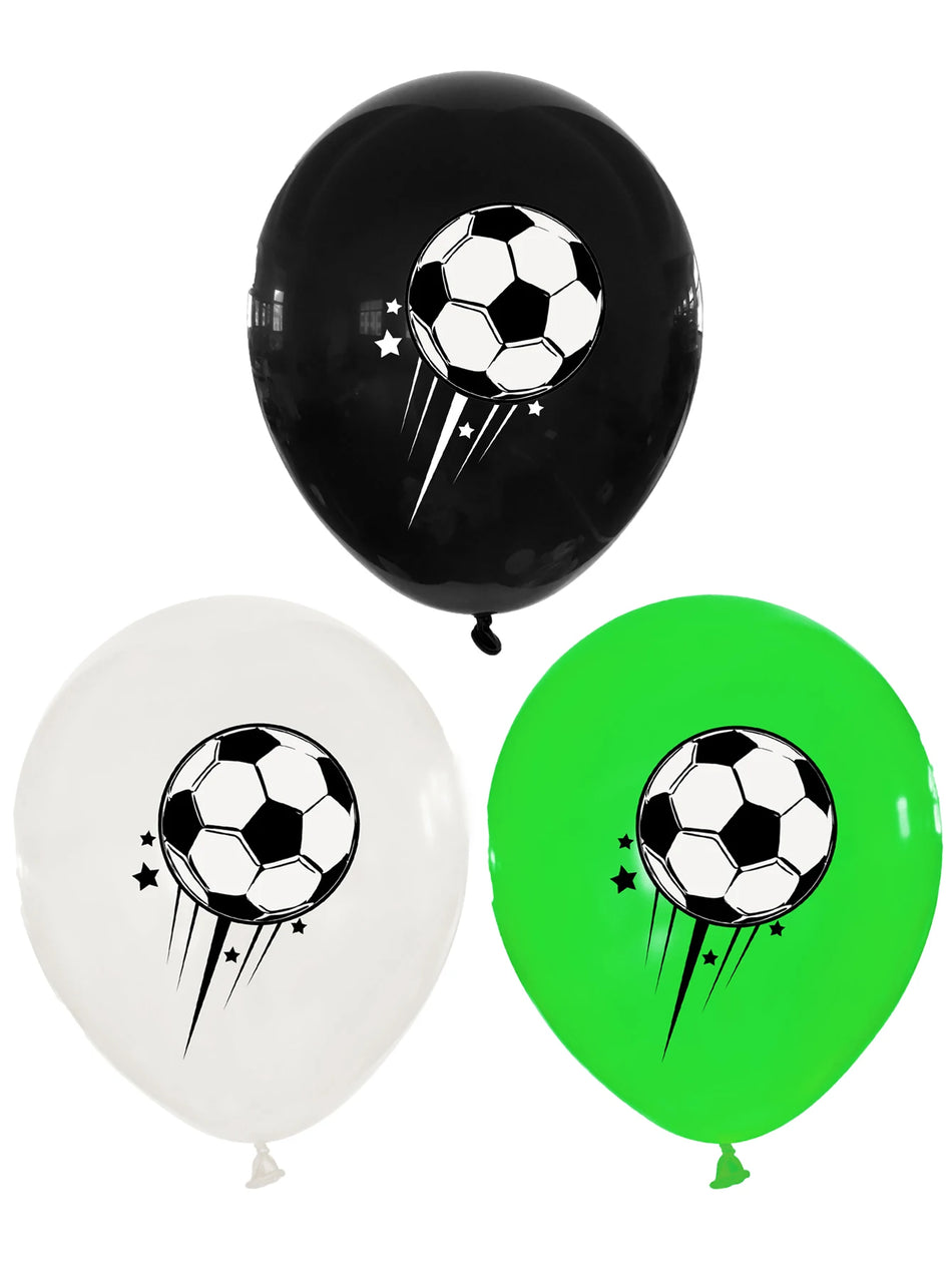 🔵 Futbol Teması 12 inç lateks balonlar Çocukların Doğum Günü Partisi Dekorasyonu için Set - Kıbrıs