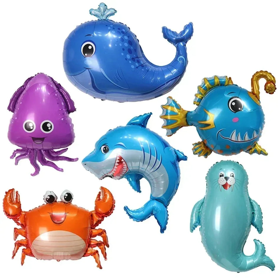 Ocean Animals Balloons Whale Dolphin Octopus Birthday Party Decoration - Cyprus