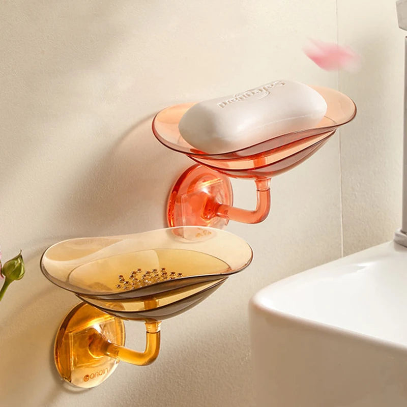 MOONBIFFY Creative Petal Soap Dish Wall-mounted Holder 🌸