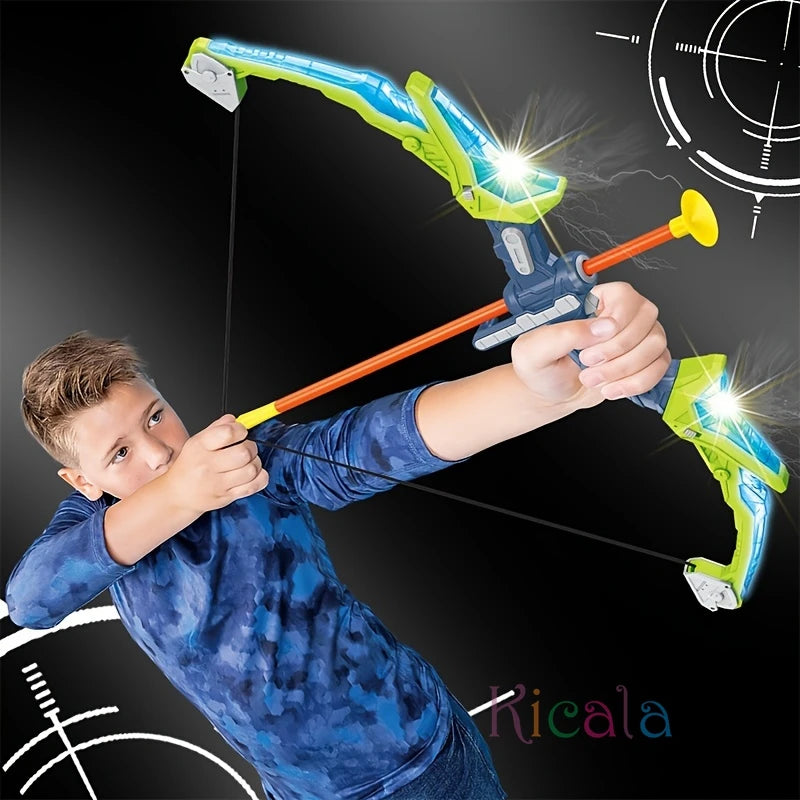 Kids Bow and Arrow Light-up Archery Set For Kids Toy For 3 4 5 6 7 8 9 10 11 12 Years Old Boys Girls Shooting Toy Christmas Gift