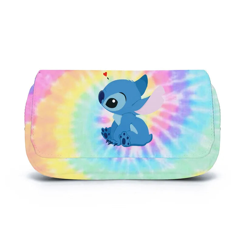 Cartoon Stitch Leather Pencil Box - Cyprus