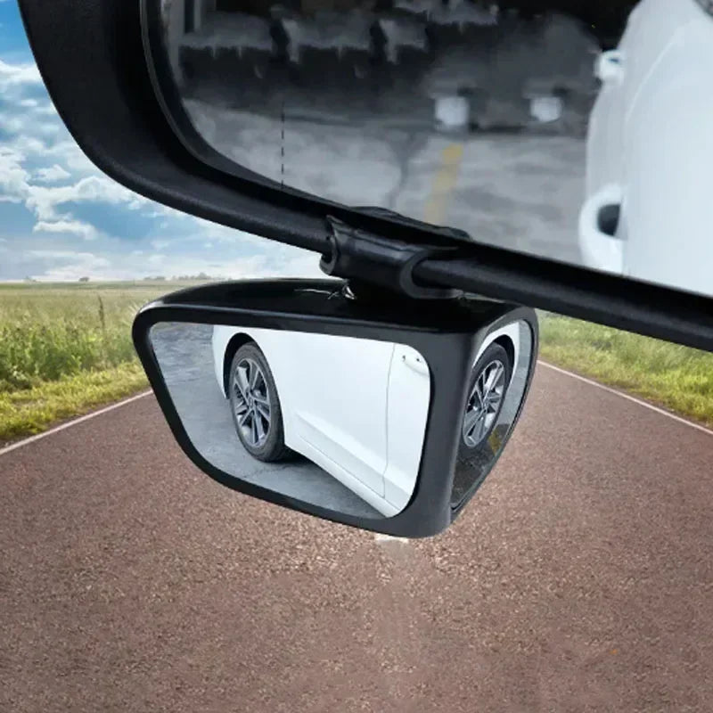 Car Rearview Mirror Blind Spot Mirror Front and Rear Wheels 360° Adjustable Wideangle Blind Spot Reflective Reversing