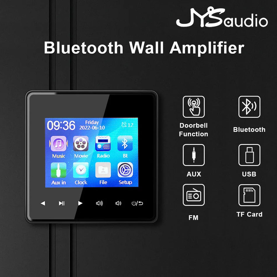 Home New Mini Bluetooth-kompatibler 2.8 HD-Bildschirm Wandverstärker Musik Center Sound System TV Tablet Smart Digital Stereo FM Aux