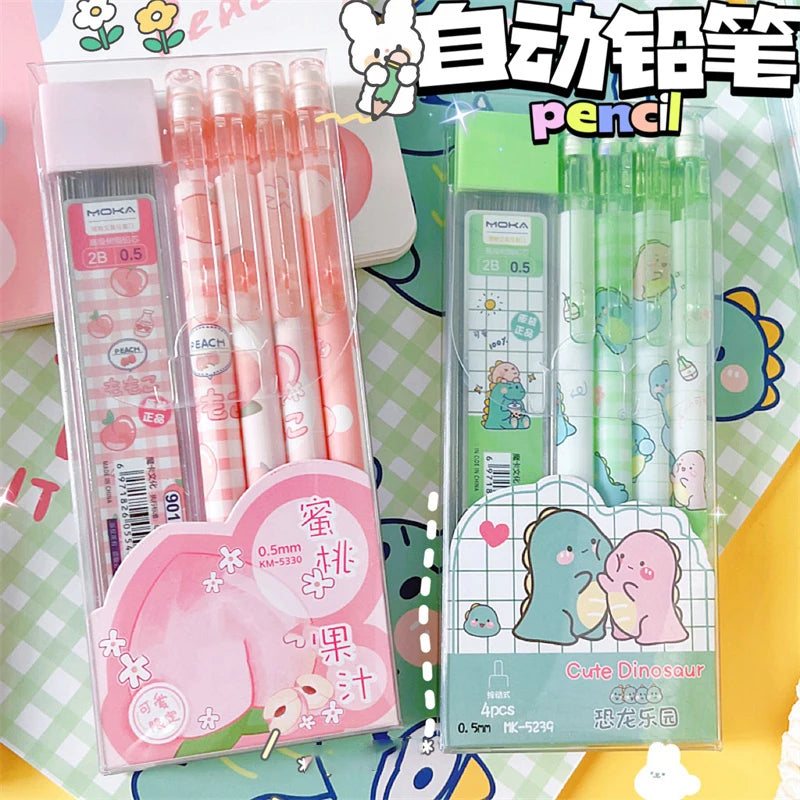 Kawaii 0.5mm Mechanical Pencils with Erasers - Pack of 6 - Cyprus