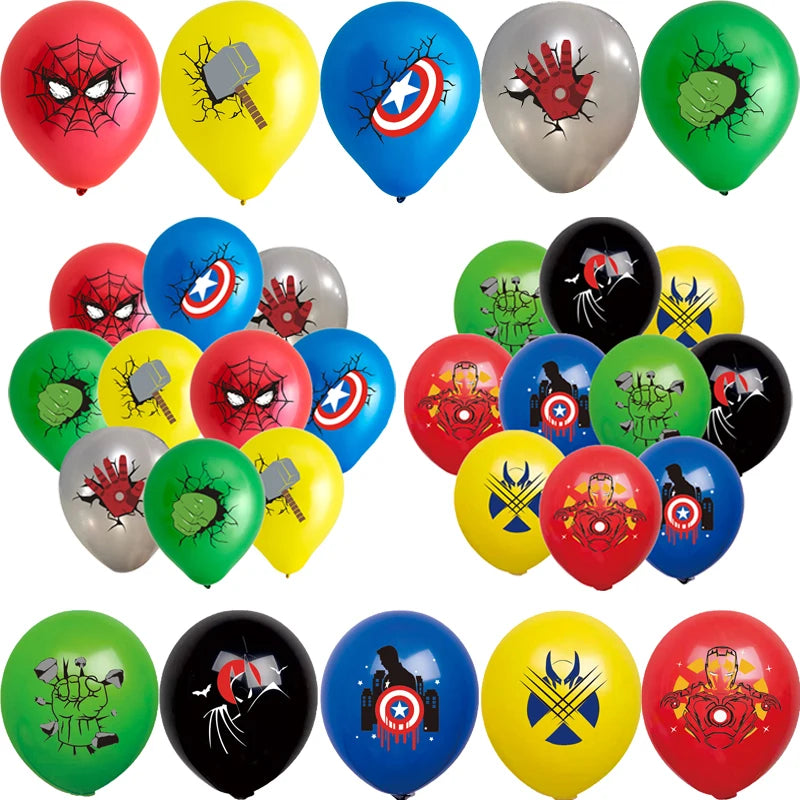 10Pcs Marvel The Avengers Latex Balloon Set Party Supplies Boy Birthday Party Baby Shower Party Decorations Kid Toys Classic Toy