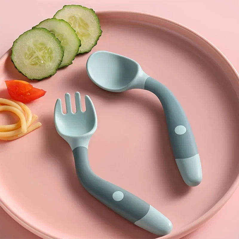 Bendable Baby Fork and Spoon Set for Easy Eating Training - Cyprus