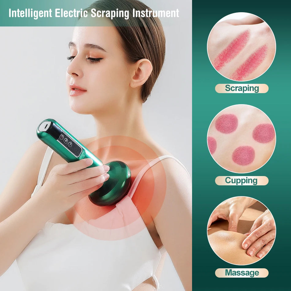 JYouCare Electric Cupping Device with Heating and Scraping Function